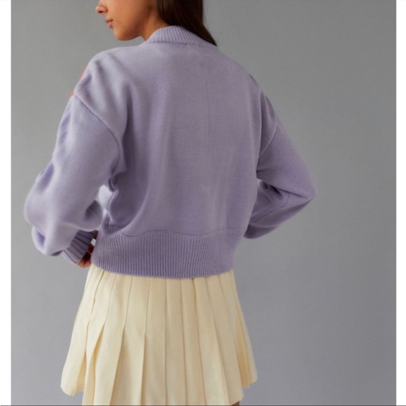 Urban Outfitters BDG Sweater Jesse Half Zip Purple Medium NWT - Picture 4 of 12